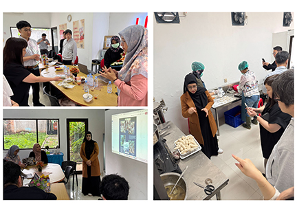 エビ・海鮮食品加工企業の訪問の様子